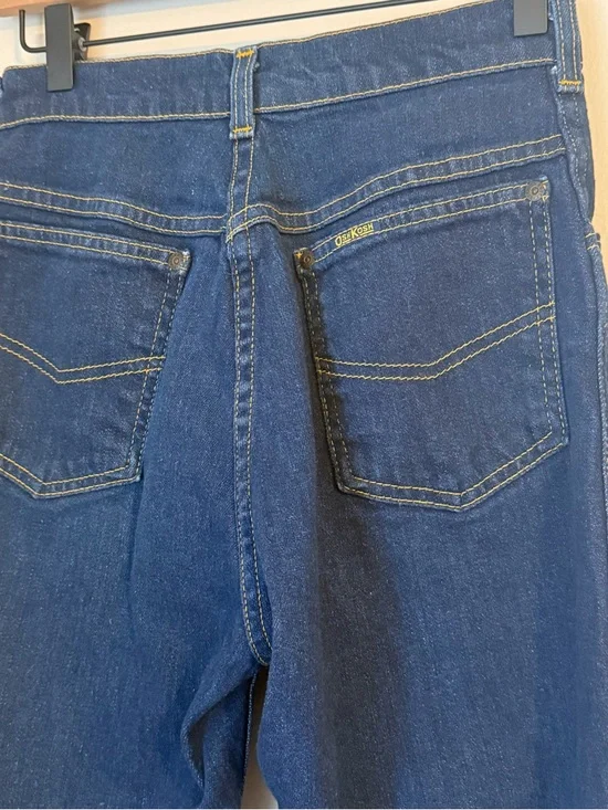 Vintage OshKosh Jeans USA Union Tag Talon Zip High Rise Dark Wash Straight Leg - Picture 10 of 12